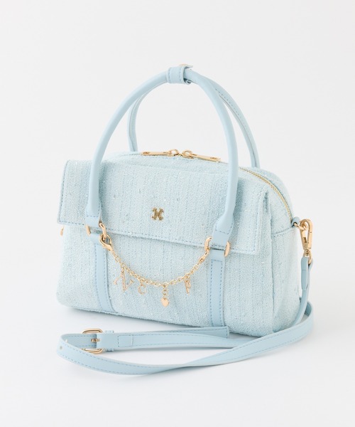 one after another NICE CLAUP（ワンアフターアナザーナイスクラップ）の「チェーンチャーム付きバッグ（ショルダーバッグ・レディース・サックスブルー/アイボリー/ブラック/ピンク・FREE）」の7枚目の写真