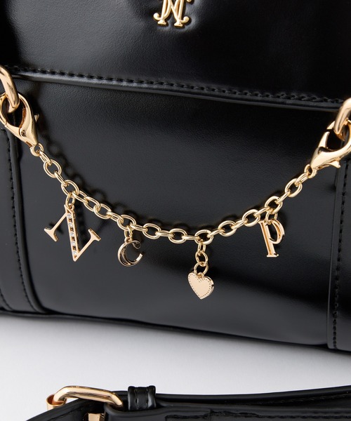 one after another NICE CLAUP（ワンアフターアナザーナイスクラップ）の「チェーンチャーム付きバッグ（ショルダーバッグ・レディース・サックスブルー/アイボリー/ブラック/ピンク・FREE）」の11枚目の写真