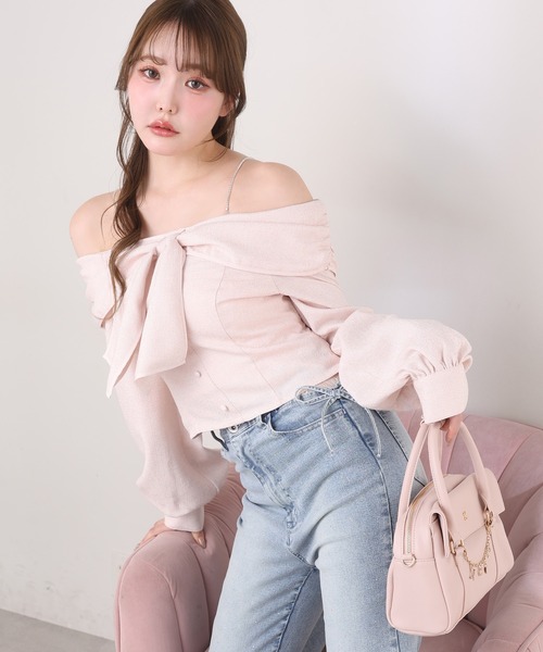 one after another NICE CLAUP（ワンアフターアナザーナイスクラップ）の「チェーンチャーム付きバッグ（ショルダーバッグ・レディース・サックスブルー/アイボリー/ブラック/ピンク・FREE）」の22枚目の写真