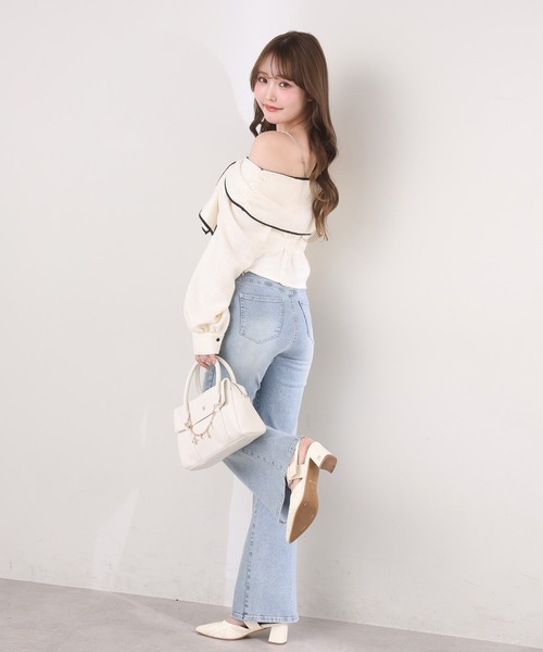 one after another NICE CLAUP（ワンアフターアナザーナイスクラップ）の「チェーンチャーム付きバッグ（ショルダーバッグ・レディース・サックスブルー/アイボリー/ブラック/ピンク・FREE）」の21枚目の写真