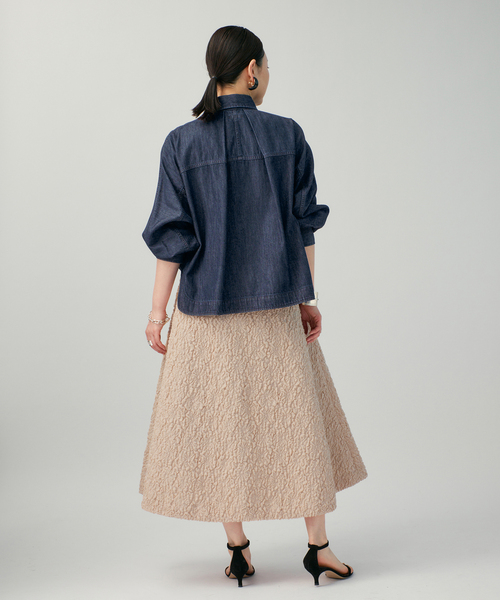 VERMEIL par iena(ヴェルメイユパーイエナ)の「《追加》デニムフォルムシャツ(シャツ/ブラウス・レディース・ブルー系その他・FREE)」の5枚目の写真