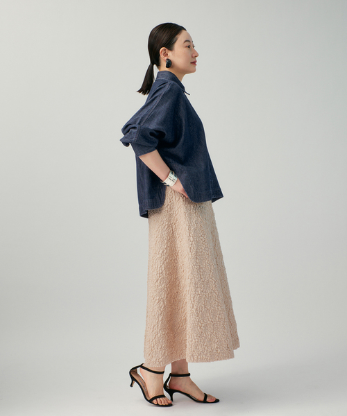 VERMEIL par iena(ヴェルメイユパーイエナ)の「《追加》デニムフォルムシャツ(シャツ/ブラウス・レディース・ブルー系その他・FREE)」の6枚目の写真