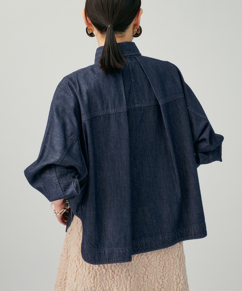 VERMEIL par iena(ヴェルメイユパーイエナ)の「《追加》デニムフォルムシャツ(シャツ/ブラウス・レディース・ブルー系その他・FREE)」の9枚目の写真