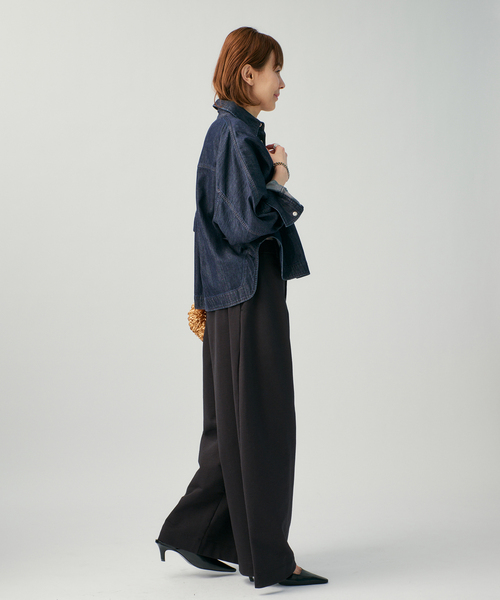 VERMEIL par iena(ヴェルメイユパーイエナ)の「《追加》デニムフォルムシャツ(シャツ/ブラウス・レディース・ブルー系その他・FREE)」の12枚目の写真