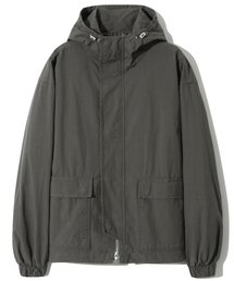 BASEMOMENT（ベースモーメント）の「CN ウォッシュドフードシェルパーカー チャコール（その他アウター）」