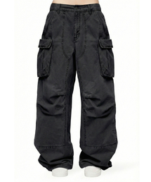 MIM the wardrobe（ミームザワードローブ）の「ダブルニーパラシュートカーゴパンツ_ブラック（その他パンツ）」