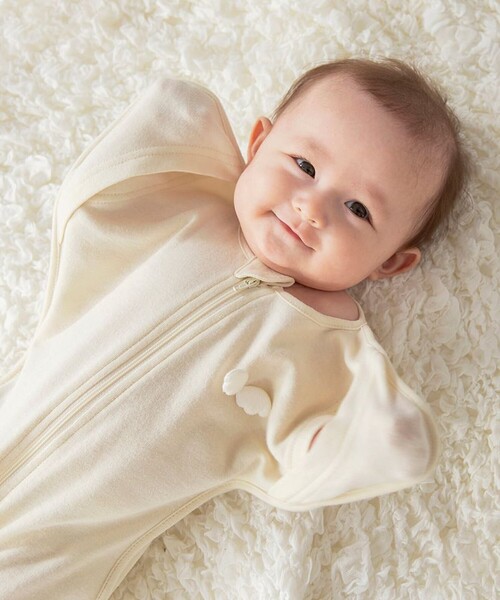 BRANSHES（ブランシェス）の「【ベビー】天使の羽のスワドル（その他ベビー用品・キッズ・ベージュ/ブルー・FREE）」の6枚目の写真