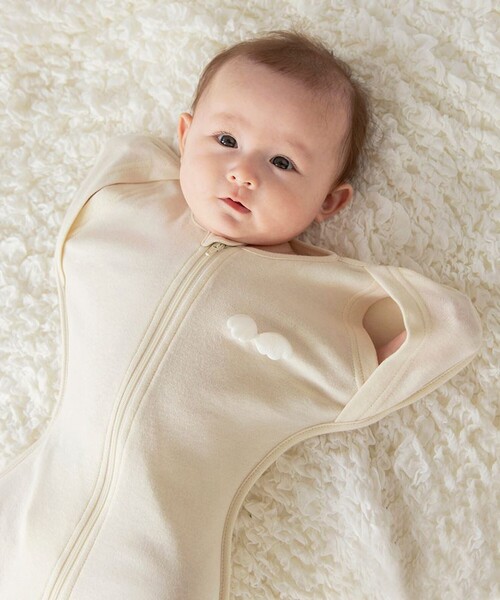 BRANSHES（ブランシェス）の「【ベビー】天使の羽のスワドル（その他ベビー用品・キッズ・ベージュ/ブルー・FREE）」の7枚目の写真