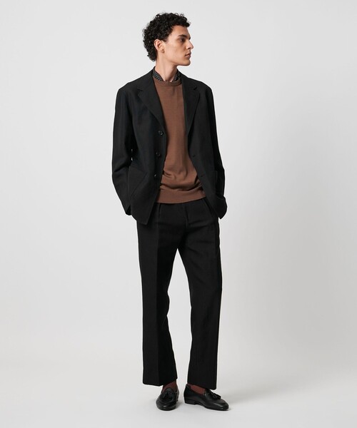 SOVEREIGN(ソブリン)の「<SOVEREIGN>カシミヤ リネン サキソニー ストレートパンツ(その他パンツ・メンズ・ブラック・44/48)」の10枚目の写真