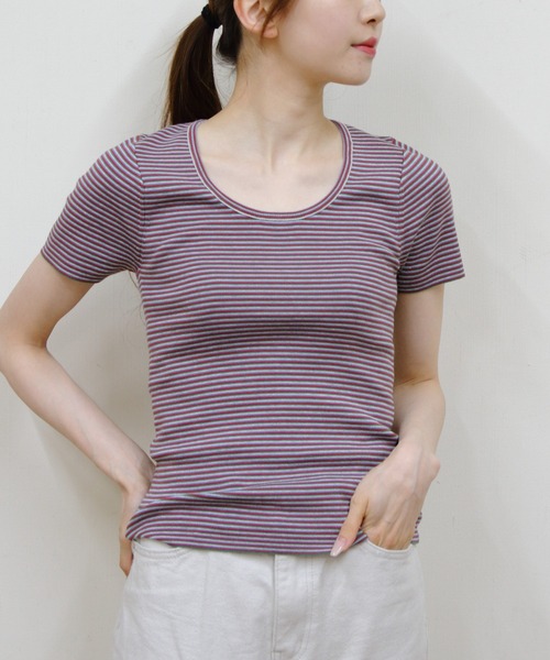 RYE TENDER(ライテンダー)の「RYE TENDER/ライテンダー ドマーTEE DOMAR TEE(Tシャツ/カットソー・レディース・マルチ/イエロー・0)」の2枚目の写真