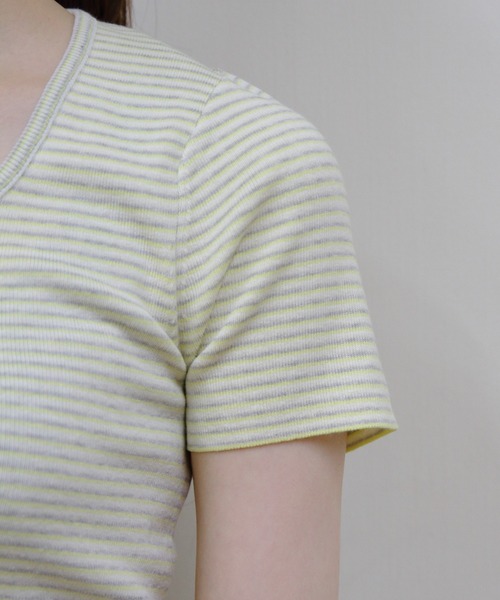 RYE TENDER(ライテンダー)の「RYE TENDER/ライテンダー ドマーTEE DOMAR TEE(Tシャツ/カットソー・レディース・マルチ/イエロー・0)」の4枚目の写真