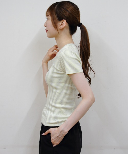 RYE TENDER(ライテンダー)の「RYE TENDER/ライテンダー ドマーTEE DOMAR TEE(Tシャツ/カットソー・レディース・マルチ/イエロー・0)」の6枚目の写真