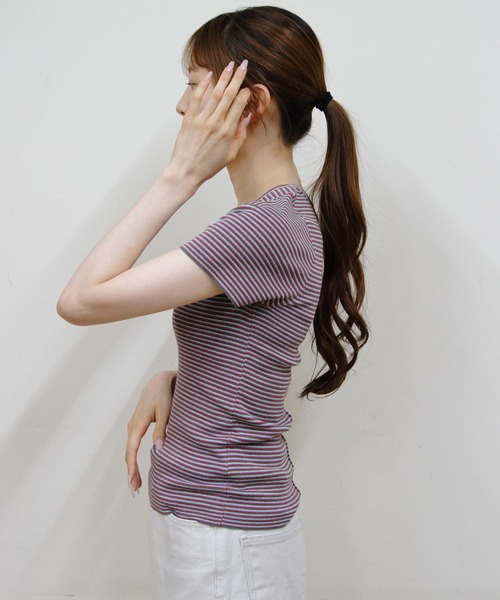RYE TENDER(ライテンダー)の「RYE TENDER/ライテンダー ドマーTEE DOMAR TEE(Tシャツ/カットソー・レディース・マルチ/イエロー・0)」の9枚目の写真