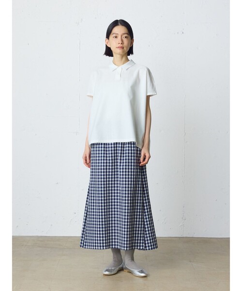 MidiUmi(ミディウミ)の「MidiUmi ポロノースリーブプルオーバー(Tシャツ/カットソー・レディース・ブラック/オフホワイト/ライトグレー/チャコールグレー/ベージュ・FREE)」の19枚目の写真