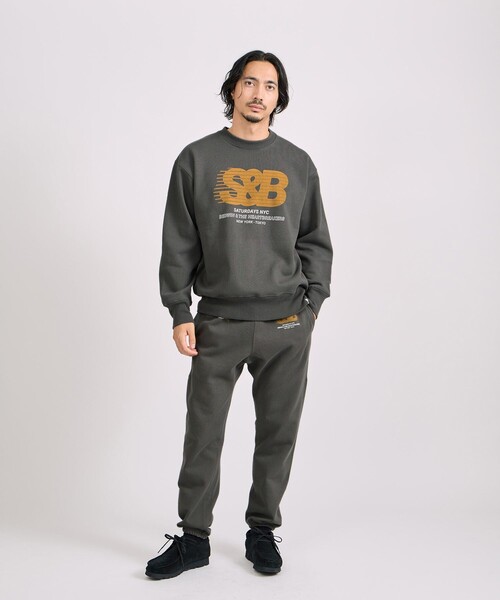 BEDWIN & THE HEARTBREAKERS（ベドウィン アンド ザ ハートブレイカーズ）の「BEDWIN & THE HEARTBREAKERS x Saturdays NYC Ex. PRINTED SWEATPANTS "BOSTON"（その他パンツ・メンズ・グレー/チャコールグレー・M/S/XL/L）」の10枚目の写真
