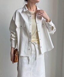 DouDou | 【セットアップ可能】デニムショートシャツ(シャツ/ブラウス)