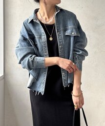 DouDou | 【セットアップ可能】デニムショートシャツ(シャツ/ブラウス)