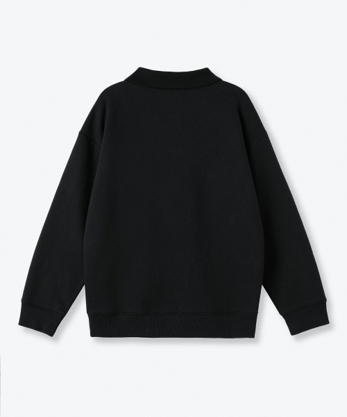 MUSINSA STANDARD KIDS（ムシンサスタンダードキッズ）の「起毛オーバーサイズカラー付きスウェットシャツ[ブラック]（スウェット・レディース・その他・110/160/120/130/140/150/100）」の3枚目の写真