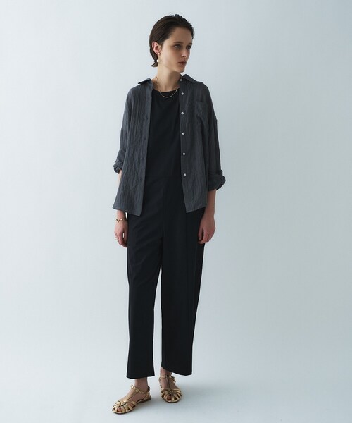 cloenc（クロエンス）の「【手洗い可】シアーシャンブレーシャツ（シャツ/ブラウス・レディース・ホワイト/ピンク/ダークグレー/ベージュ/ライトパープル/サックスブルー・01/02）」の10枚目の写真