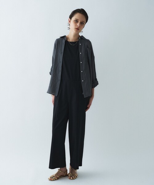 cloenc（クロエンス）の「【手洗い可】シアーシャンブレーシャツ（シャツ/ブラウス・レディース・ホワイト/ピンク/ダークグレー/ベージュ/ライトパープル/サックスブルー・01/02）」の11枚目の写真