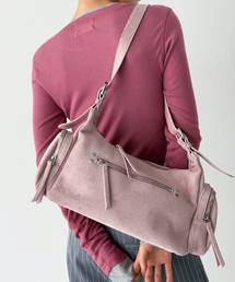 THE GREEN LAB（ザグリーンラボ）の「スエードカーゴショルダーバッグ[ピンク]（ショルダーバッグ）」