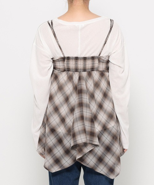 LOWRYS FARM（ローリーズファーム）の「チェックキャミチュニック　647619（その他トップス・レディース・ブルー/ベージュ/ブラウン・FREE）」の13枚目の写真