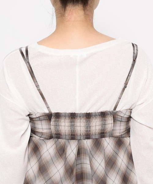LOWRYS FARM（ローリーズファーム）の「チェックキャミチュニック　647619（その他トップス・レディース・ブルー/ベージュ/ブラウン・FREE）」の16枚目の写真