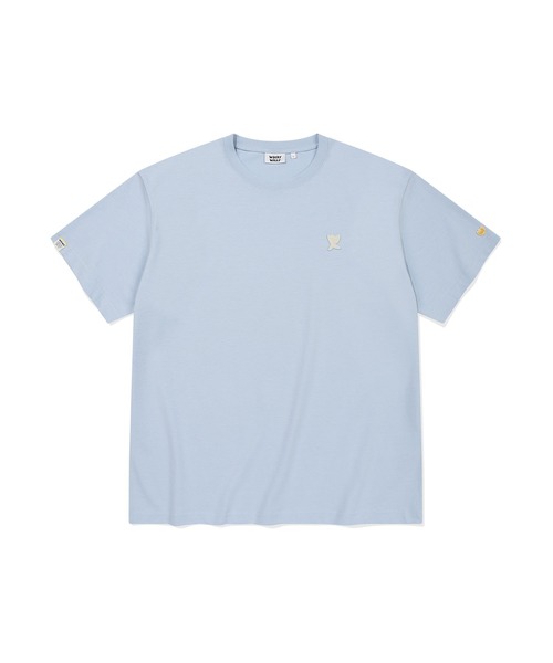 Wacky WiLLy(ワッキーウィリー)の「KIKY WAPPEN SHORT SLEEVE T-SHIRT(Tシャツ/カットソー・メンズ・ブルー/スカイブルー/ブラック/ピンク/ホワイト/ライトグレー/イエロー・SMALL/MEDIUM/LARGE)」の1枚目の写真