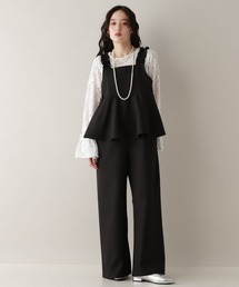 RAGEBLUE（レイジブルー）の「ショルダーフリルペプラムサロペット（サロペット/オーバーオール）」