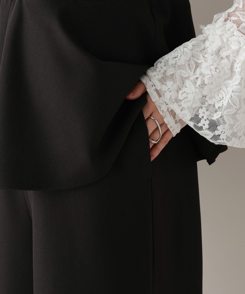 RAGEBLUE（レイジブルー）の「ショルダーフリルペプラムサロペット（サロペット/オーバーオール・レディース・ブラック/グレー・FREE）」の16枚目の写真