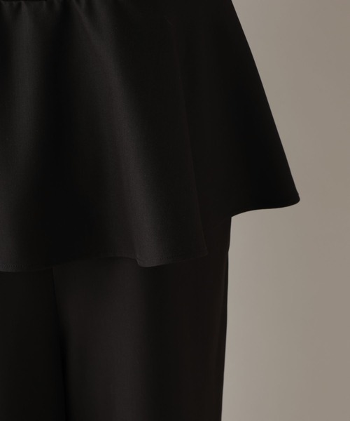 RAGEBLUE（レイジブルー）の「ショルダーフリルペプラムサロペット（サロペット/オーバーオール・レディース・ブラック/グレー・FREE）」の17枚目の写真