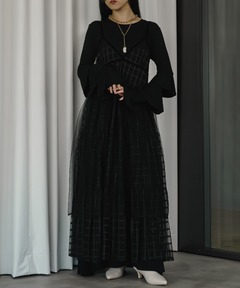 YOHEI OHNO/ヨウヘイオオノ】Cowhide Velor Cycling Dress/ロング