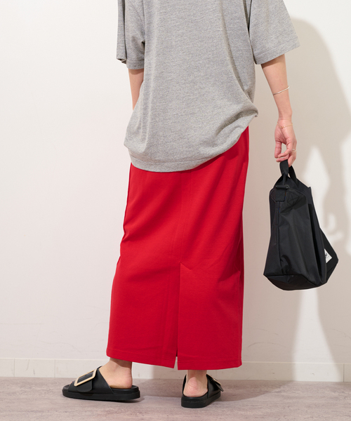 JOURNAL STANDARD relume(ジャーナルスタンダード レリューム)の「《追加》ストレッチポンチIラインスカート(スカート・レディース・レッド/ブラウン/ブラック・FREE)」の7枚目の写真