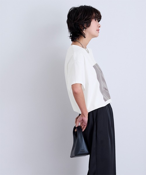 UR'S（ユアーズ）の「【接触冷感】エコフォトTシャツ（Tシャツ/カットソー・レディース・ホワイト/ブラック/チャコール・S/L/M）」の6枚目の写真