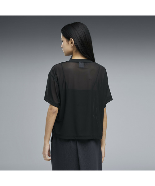 PUMA（プーマ）の「PUMA プーマ ウィメンズ ESS エレベーテッド シアー 半袖 Tシャツ（Tシャツ/カットソー・レディース・ブラック/チョコ/オフホワイト・SMALL/X-LARGE/MEDIUM/LARGE）」の4枚目の写真