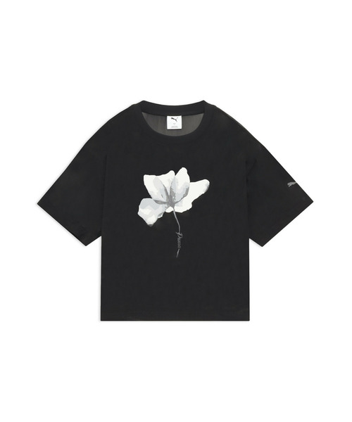 PUMA（プーマ）の「PUMA プーマ ウィメンズ ESS エレベーテッド シアー 半袖 Tシャツ（Tシャツ/カットソー・レディース・ブラック/チョコ/オフホワイト・SMALL/X-LARGE/MEDIUM/LARGE）」の6枚目の写真