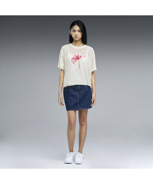 PUMA（プーマ）の「PUMA プーマ ウィメンズ ESS エレベーテッド シアー 半袖 Tシャツ（Tシャツ/カットソー・レディース・ブラック/チョコ/オフホワイト・SMALL/X-LARGE/MEDIUM/LARGE）」の19枚目の写真
