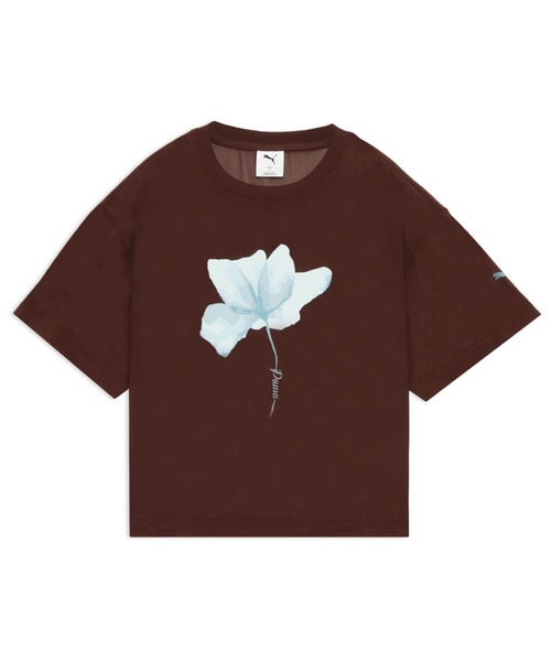 PUMA（プーマ）の「PUMA プーマ ウィメンズ ESS エレベーテッド シアー 半袖 Tシャツ（Tシャツ/カットソー・レディース・ブラック/チョコ/オフホワイト・SMALL/X-LARGE/MEDIUM/LARGE）」の3枚目の写真