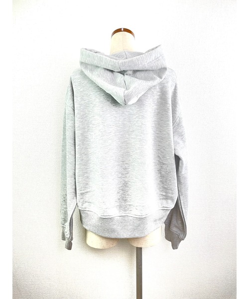 WORLD WIDE LOVE!（ワールドワイドラブ）の「WWL!リップパーカー（Tシャツ/カットソー・レディース・ブラック/トップグレー/オフホワイト・1）」の5枚目の写真