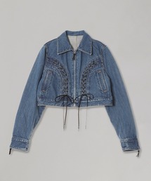 forget-me-nots（フォーゲットミーノッツ）の「Lace up denim jacket FTC254-0201（ブルゾン）」