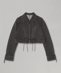 forget-me-nots（フォーゲットミーノッツ）の「Lace up denim jacket FTC254-0201（ブルゾン）」