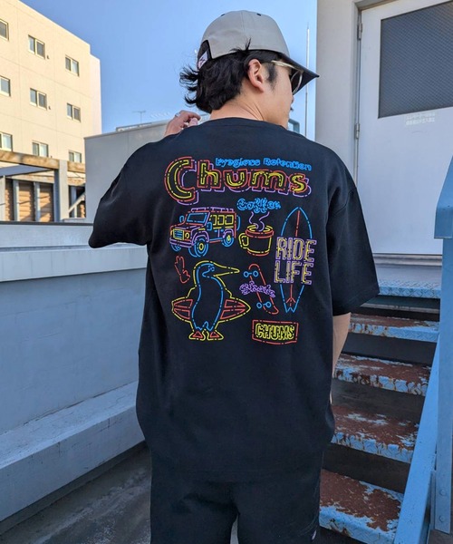 CHUMS(チャムス)の「【ムラサキスポーツ別注】CHUMS/チャムス CHUMS NEON SIGN T Tシャツ CH01-2825(Tシャツ/カットソー・メンズ・ホワイト/ライトイエロー/ブラック・S/M/L/XL)」の14枚目の写真