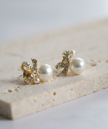 liberty パールデザインピアス / サージカルステンレスポスト