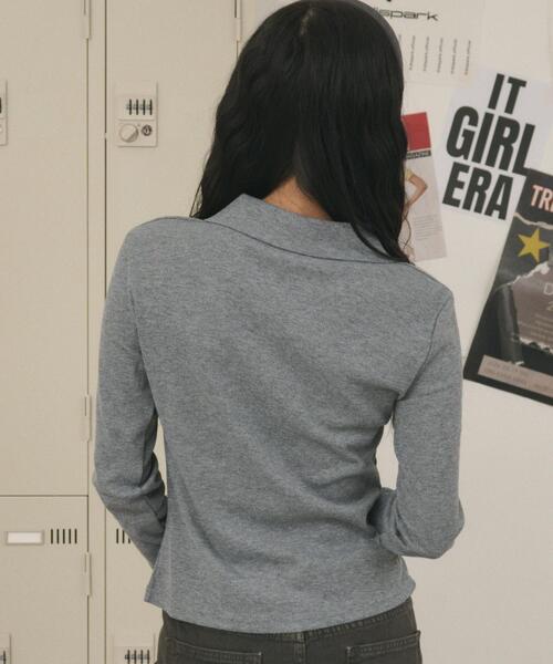 dispark(ディスパーク)の「DISPARK/【26年春新作】メタルボタントップ(カーディガン/ボレロ・レディース・ホワイト/グレー・FREE)」の9枚目の写真