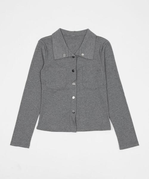 dispark(ディスパーク)の「DISPARK/【26年春新作】メタルボタントップ(カーディガン/ボレロ・レディース・ホワイト/グレー・FREE)」の12枚目の写真