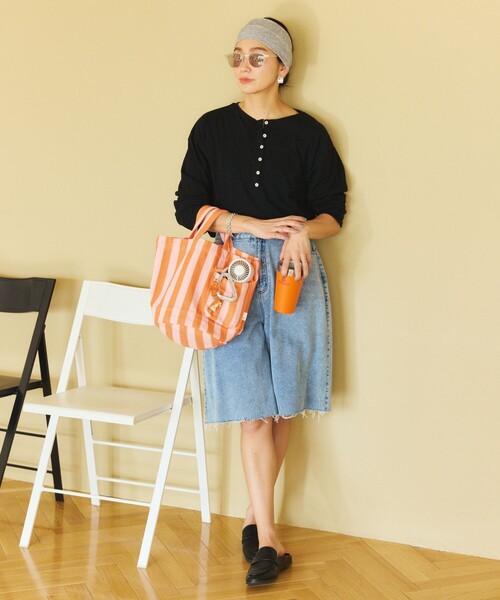 ROOTOTE(ルートート)の「ROOTOTE/ルートート SNデリ リサイクルコットンF トートバッグ(トートバッグ・レディース・オレンジ/サックスブルー/ブラック・ONE SIZE)」の22枚目の写真