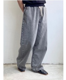 fireservice（ファイヤーサービス）の「【 Fire Service / ファイヤーサービス 】 WIDE EASY PANTS / ワイドイージーパンツ　L.GREY（デニムパンツ）」