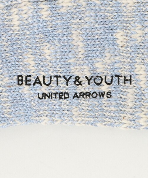BEAUTY&YOUTH UNITED ARROWS(ビューティーアンドユースユナイテッドアローズ)の「ビッグ スラブ クウォータ― ソックス(ソックス/靴下・メンズ・オフホワイト/ライトブルー/ネイビー・FREE)」の4枚目の写真