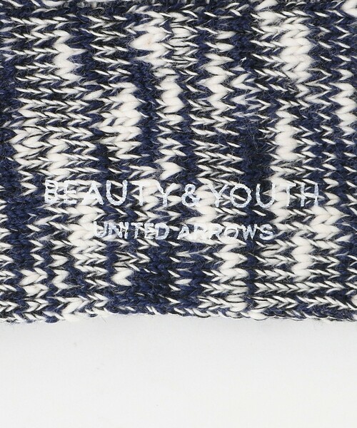 BEAUTY&YOUTH UNITED ARROWS(ビューティーアンドユースユナイテッドアローズ)の「ビッグ スラブ クウォータ― ソックス(ソックス/靴下・メンズ・オフホワイト/ライトブルー/ネイビー・FREE)」の8枚目の写真
