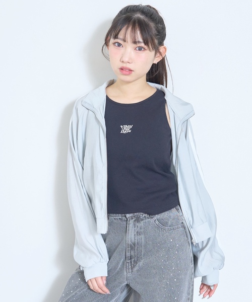 LOVETOXIC(ラブトキシック)の「【LTXC/UV/防花粉】シアーラインブルゾン(ブルゾン・キッズ・オフホワイト/ブラック/ピンク/グレー・L:160cm/130cm/M:150cm/S:140cm)」の10枚目の写真
